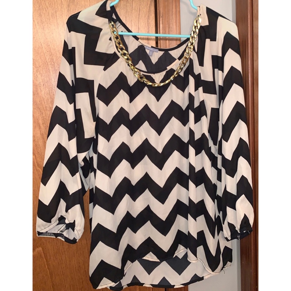 Charlotte Russe Chevron Top